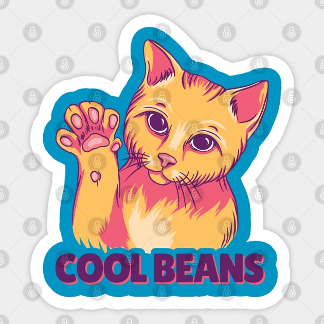 Cool Beans Cat Toe Beans Sticker by HiFi Tees